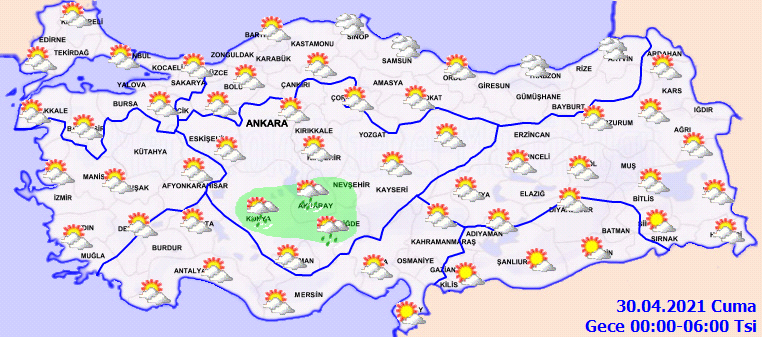 Sıcaklıklar hakimiyetini korusa da kuvvetli rüzgara dikkat! İşte 29 Nisan Perşembe hava durumu
