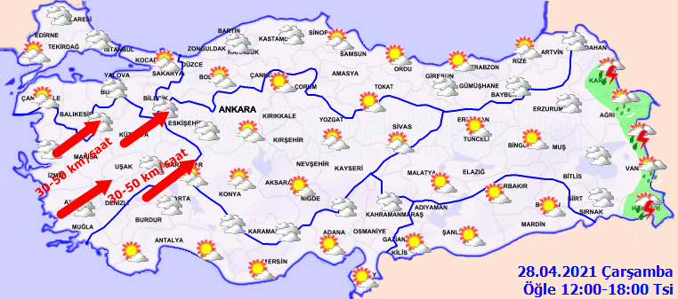 1218buyuk Meteoroloji duyurdu: Hava sıcaklığı mevsim normallerinin üzerinde seyredecek| 27 Nisan Çarşamba hava durumu