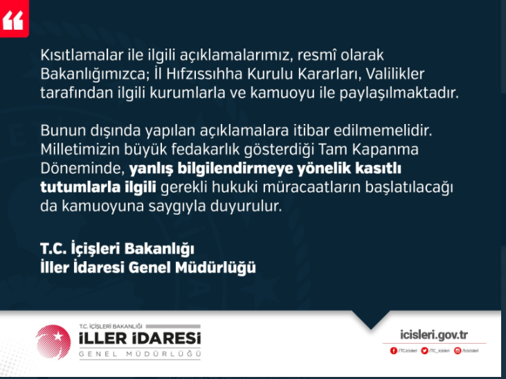 888-001 SON DAKİKA Tekel Bayi Başkanı Alkol yasağı kaldırıldı demişti İçişlerinden açıklama geldi