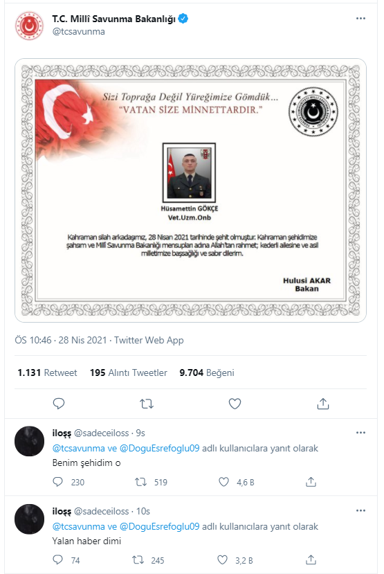 Şehit Hüsamettin Gökçe'nin kız arkadaşından duygulandıran paylaşım: Kavuşmamız ahirete kaldı