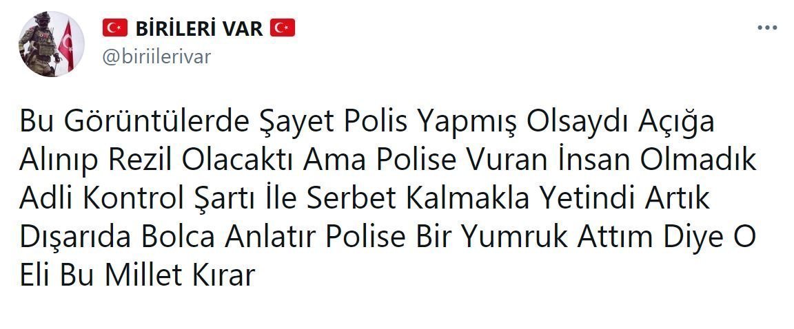 t3 Skandal olaya Twitter'da tepki: #PoliseVuranEllerKırılsın