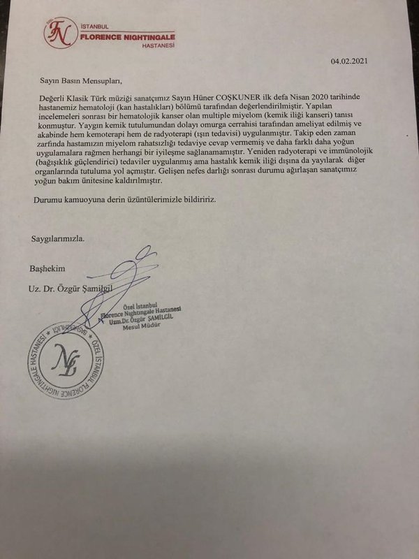 xx Hüner Coşkuner kanser mi? | Hüner Coşkuner sağlık durumu nasıl?