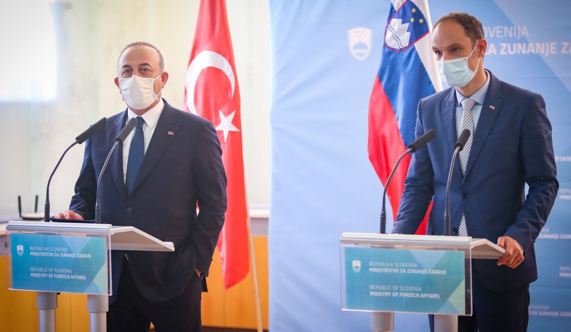 Bakan Çavuşoğlu, Slovenya Dışişleri Bakanı Anze Logar ile bir araya geldi