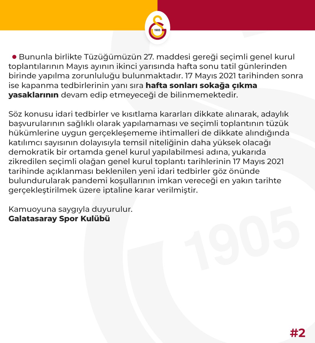 Galatasaray'da başkanlık seçimi iptal edildi