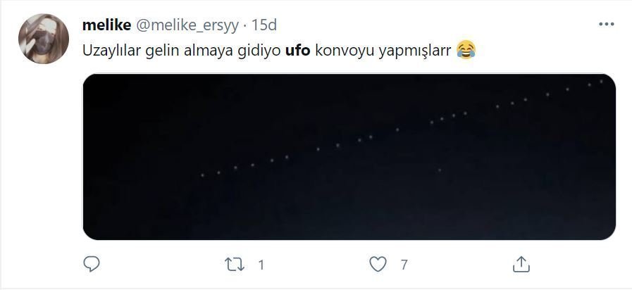 a1-4 Gökyüzünde sıra halinde giden cisimler sosyal medyayı salladı!