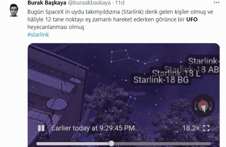 a3-4 Gökyüzünde sıra halinde giden cisimler sosyal medyayı salladı!