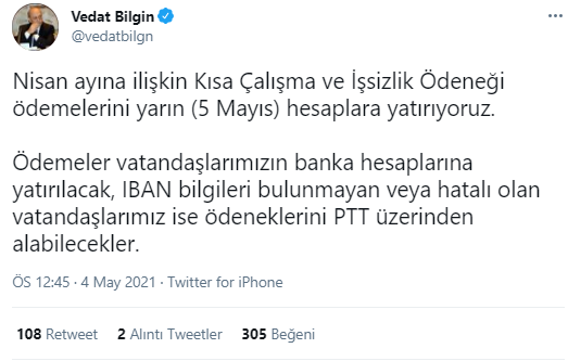 bilgin SON DAKİKA Bakan Bilgin Kısa Çalışma ve İşsizlik Ödeneği açıklaması