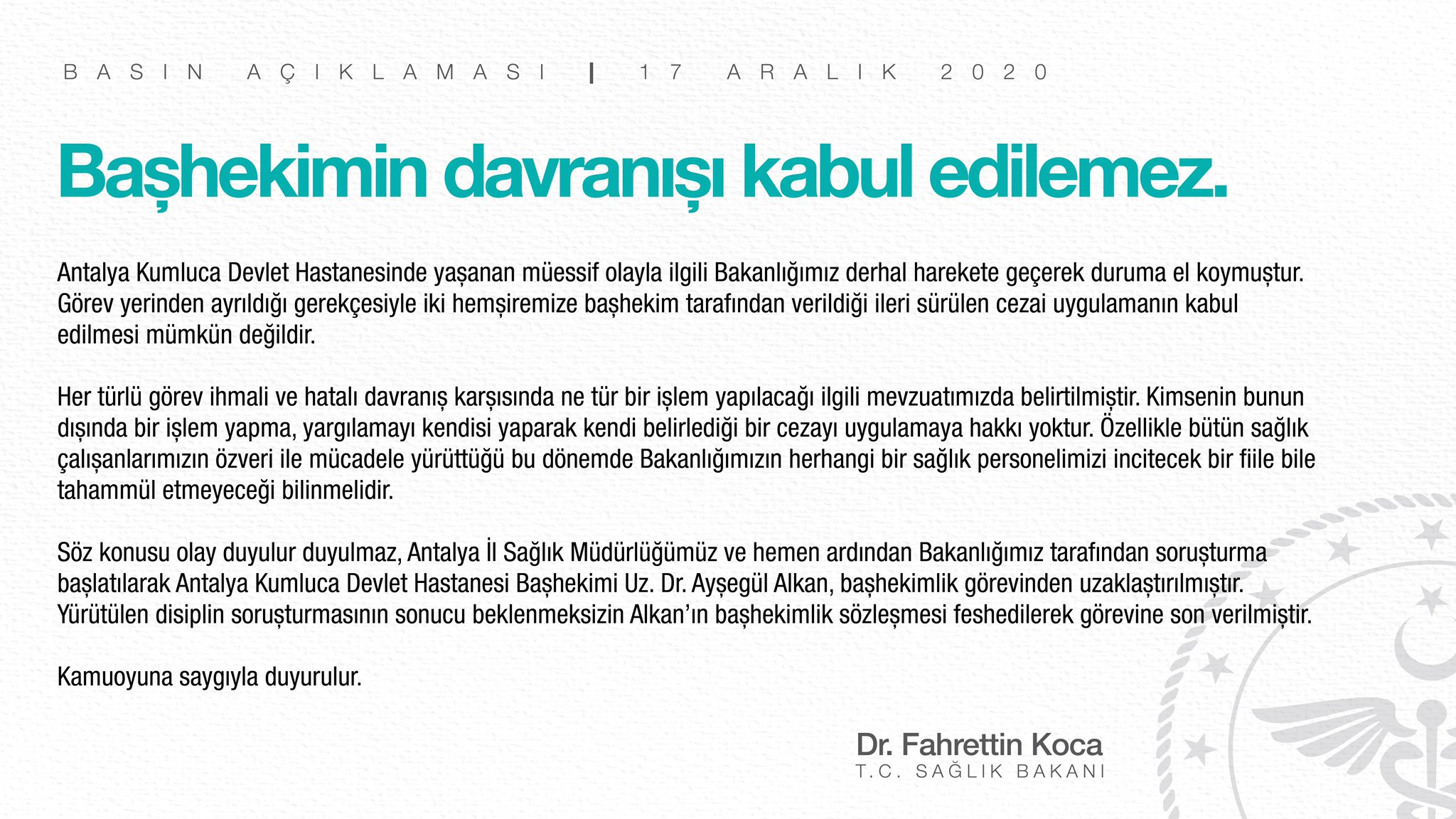 epcviphxeaibofz-001 Antalya Kumluca Devlet Hastanesi Başhekim Dr. Ayşegül Alkan kimdir? Kaç yaşında? Nereli? Neden görevden alındı? Ne doktoru?