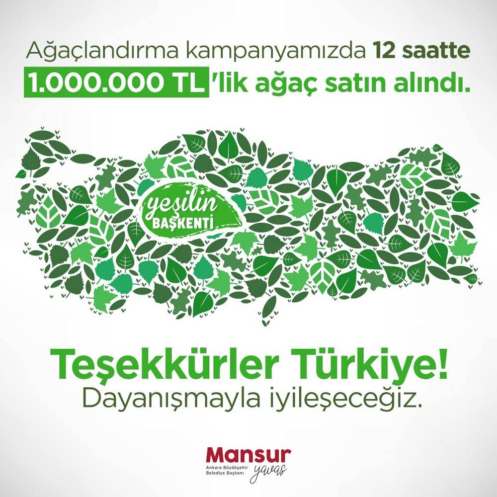 Mansur Yavaş 1 Milyon Liralık Ağaç Satın Alındığını Duyurdu