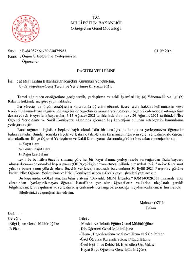 Herhangi Bir Liseye Yerleşemeyenler Ne Yapacak?